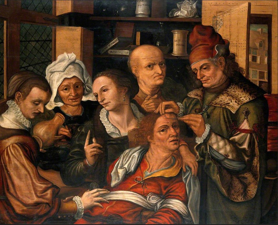 Fig. 9. A surgeon extracting the stone of folly by Pieter Huys (1545-1577). Source: Wikimedia Commons.