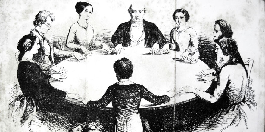 Fig. 3. The frontispiece of Practical instructions in table-moving, with physical demonstration by 'A Physician' (London, 1853). Source: Royal Irish Academy.